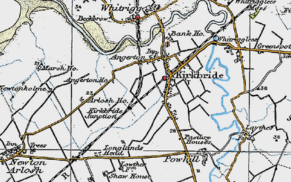 Old map of Angerton Ho in 1925