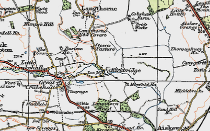 Old map of Langthorn Wood in 1925