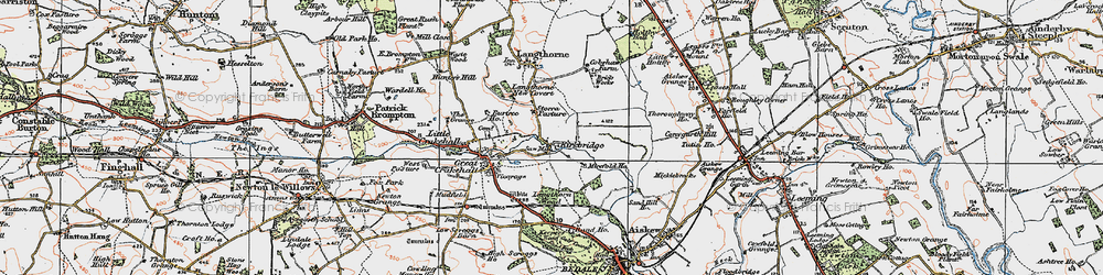 Old map of Kirkbridge in 1925
