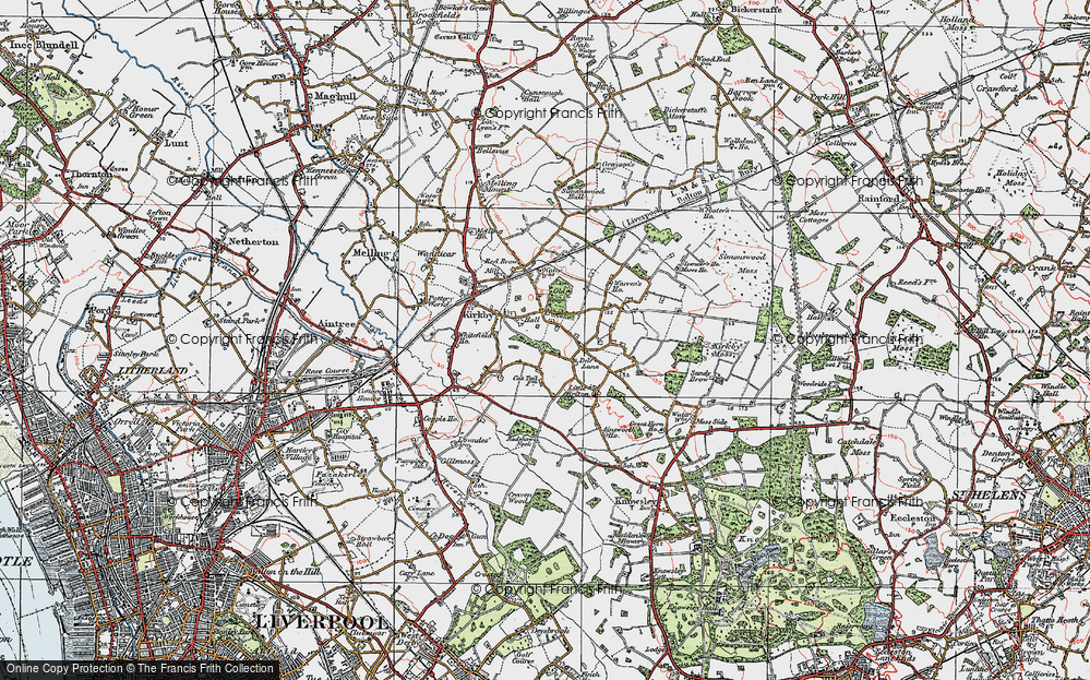 Old Map of Kirkby, 1923 in 1923