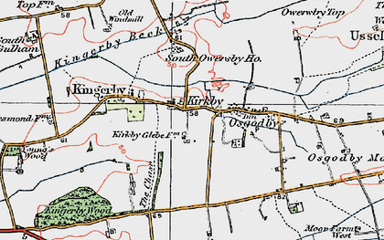 Old map of Kirkby in 1923