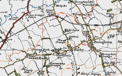 Old map of Kirkby in 1925