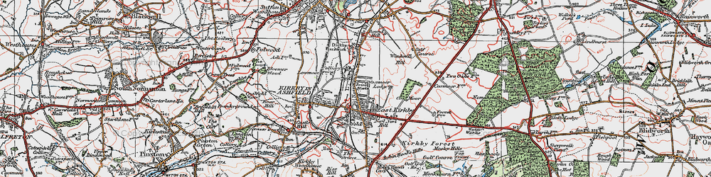 Old map of Boar Hill in 1923