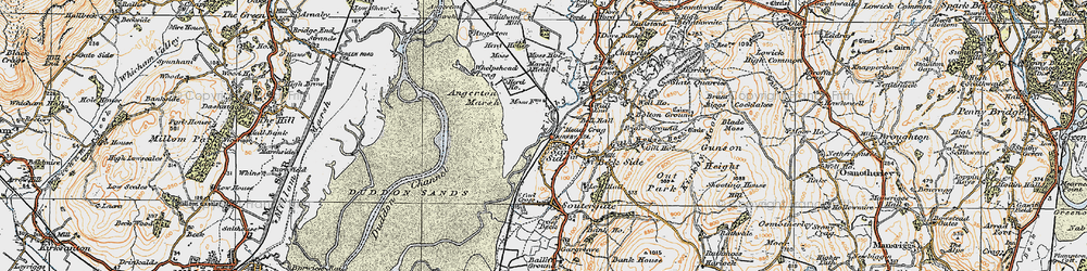 Old map of Angerton Marsh in 1925