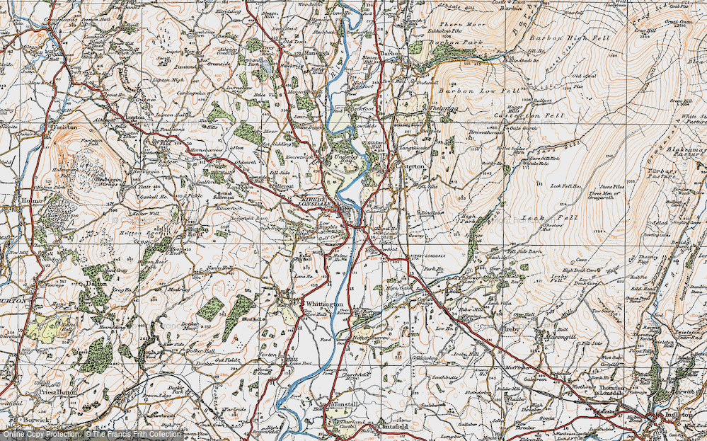 Old Map of Kirkby Lonsdale, 1925 in 1925