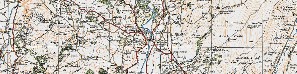 Old map of Kirkby Lonsdale in 1925