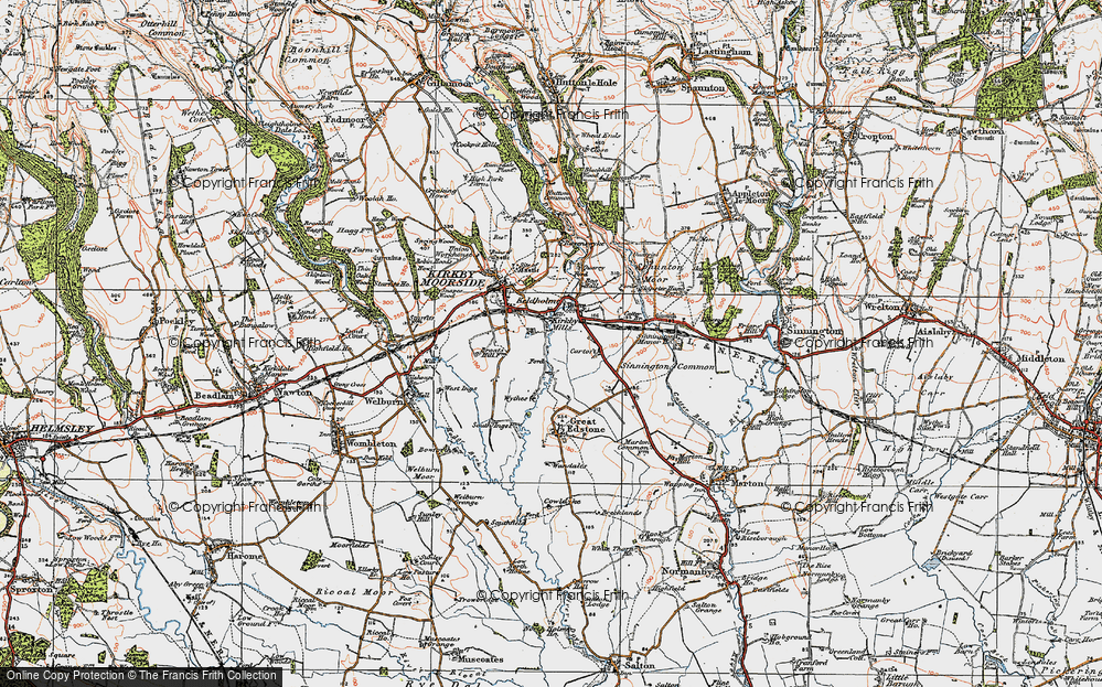 Old Map of Kirkby Mills, 1925 in 1925