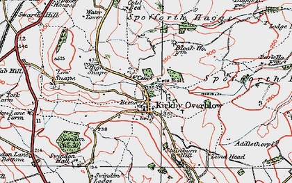 Old map of Barrowby in 1925