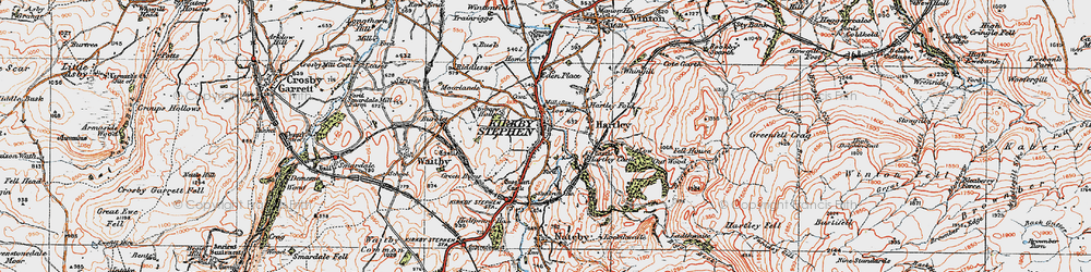 Old map of Kirkby Stephen in 1925