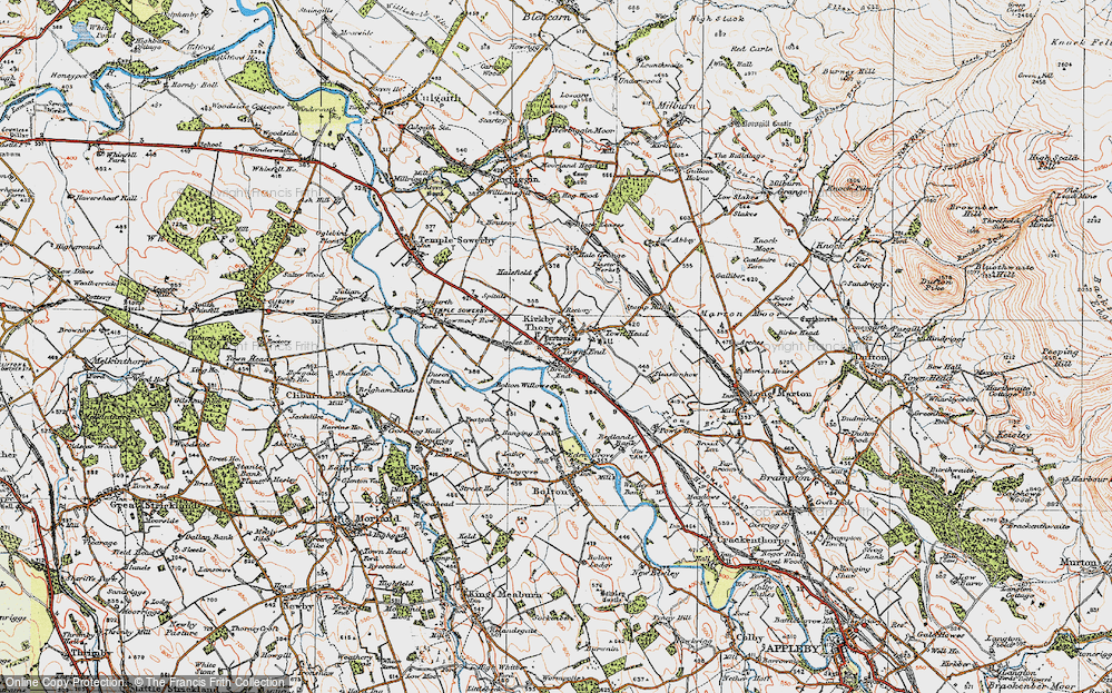 Old Map of Kirkby Thore, 1925 in 1925