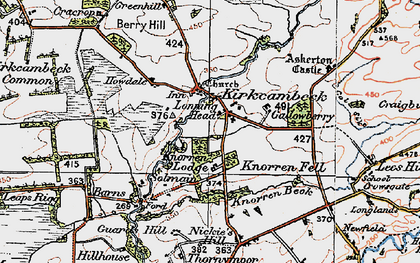 Old map of Kirkcambeck in 1925