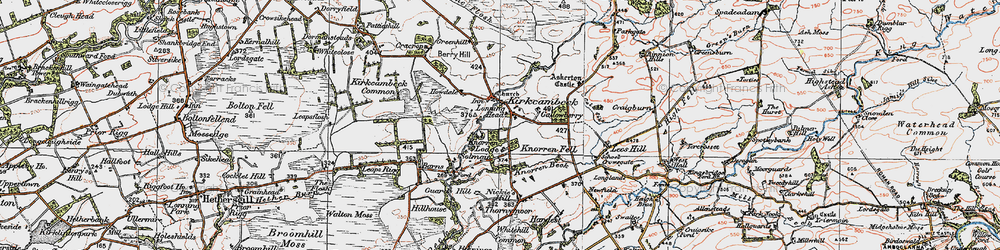 Old map of Kirkcambeck in 1925