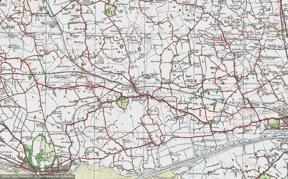 Old Map of Kirkham, 1924 in 1924