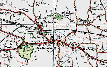 Old map of Kirkham in 1924