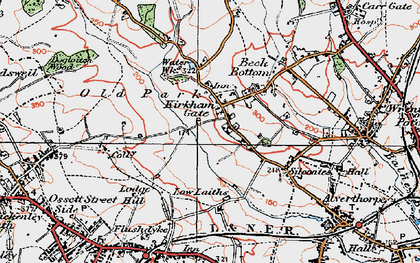 Old map of Kirkhamgate in 1925