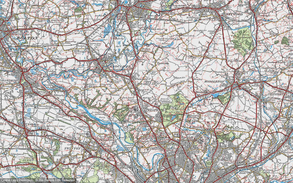 Old Map of Kirkhams, 1924 in 1924