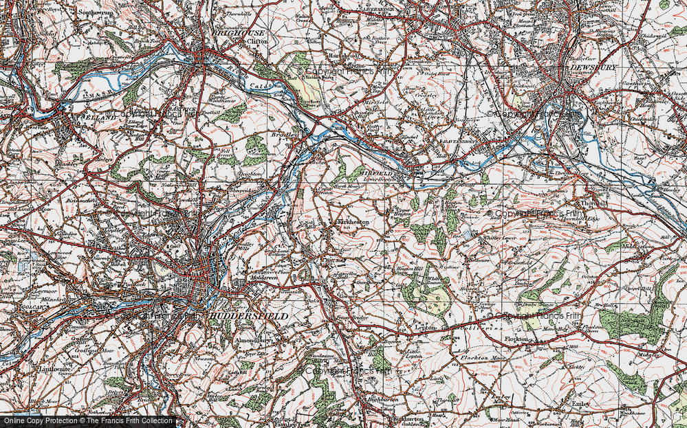 Old Map of Kirkheaton, 1925 in 1925