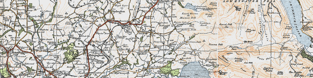 Old map of Bankend in 1925