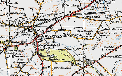 Old map of Tiffenthwaite in 1925