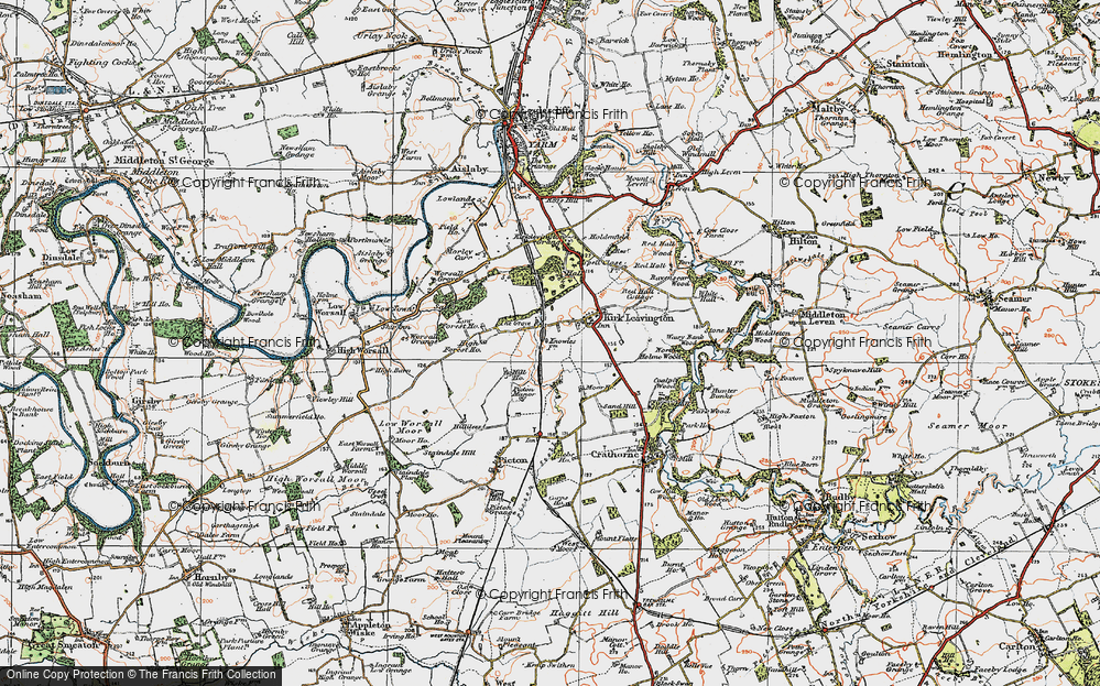 Old Map of Kirklevington, 1925 in 1925