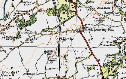 Old map of Kirklevington in 1925