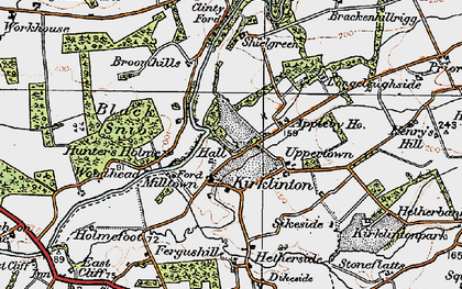 Old map of Kirklinton in 1925