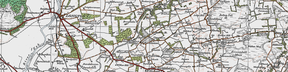Old map of Kirklinton in 1925