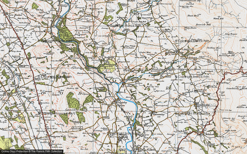 Old Map of Kirkoswald, 1925 in 1925