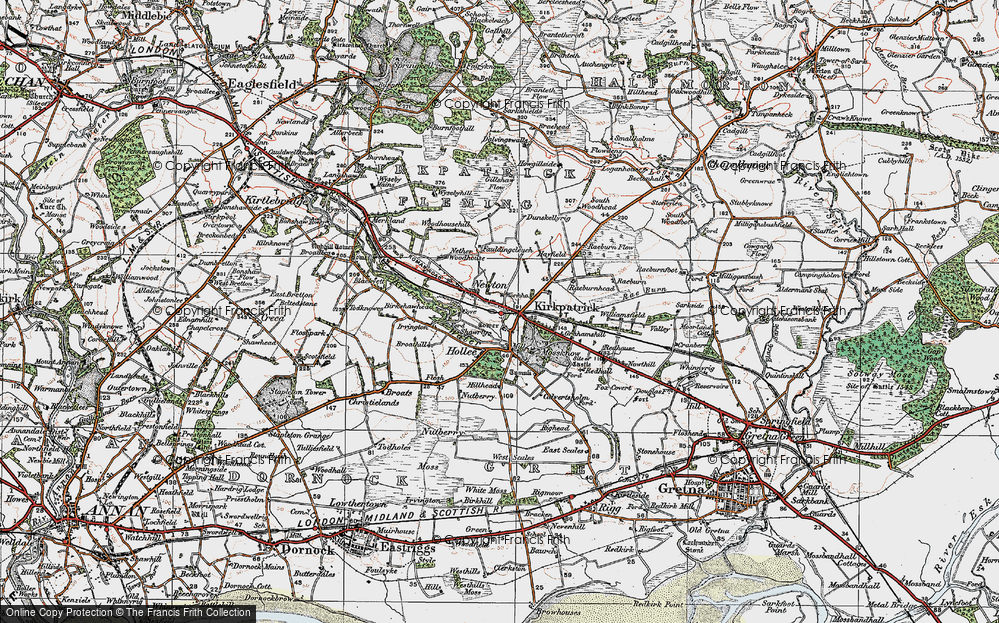 Old Map of Kirkpatrick-Fleming, 1925 in 1925