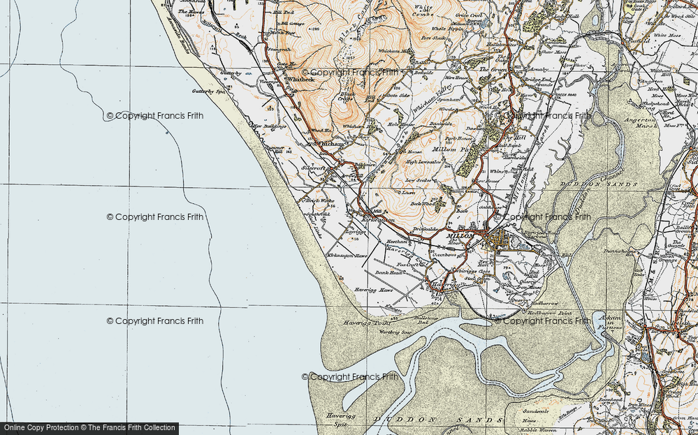 Old Map of Kirksanton, 1925 in 1925