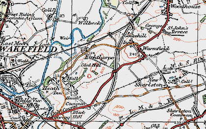 Old map of Kirkthorpe in 1925