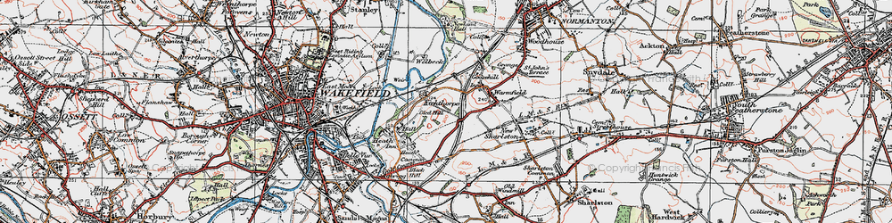 Old map of Kirkthorpe in 1925