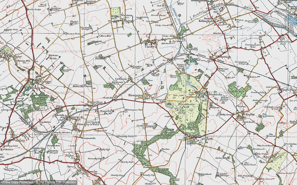 Old Map of Historic Map covering Humberside International Airport in 1923
