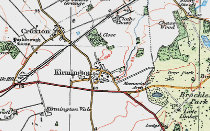 Old map of Kirmington in 1923