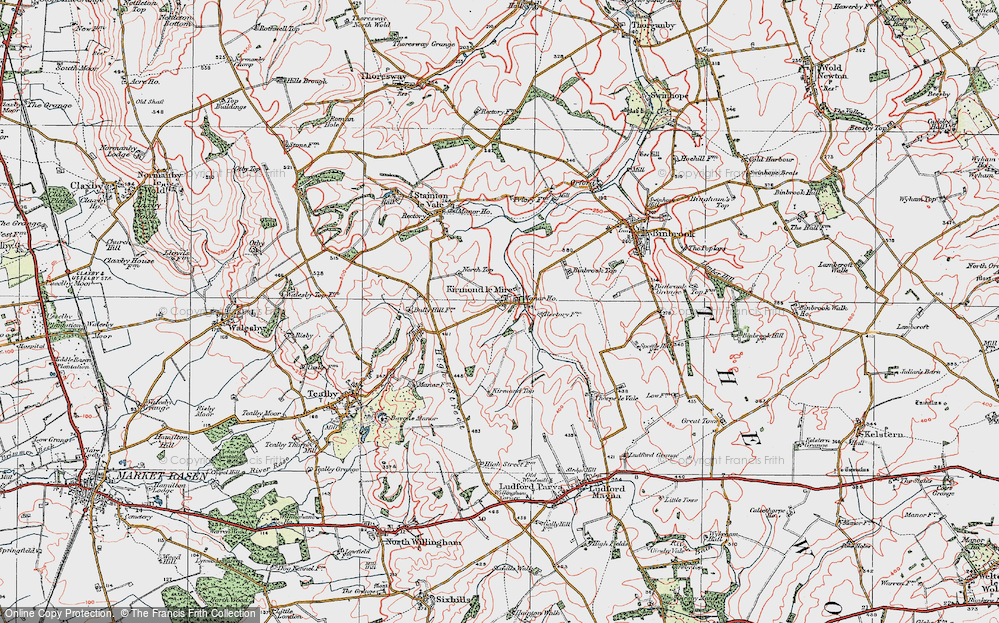 Old Map of Historic Map covering Bully Hill in 1923