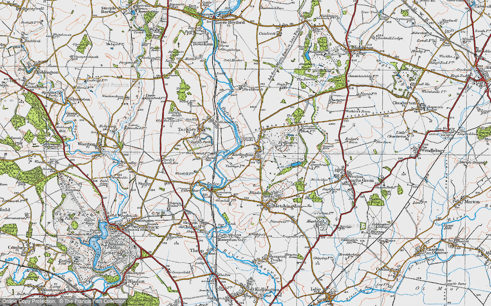 Old Map of Kirtlington, 1919 in 1919