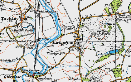 Old map of Kirtlington in 1919