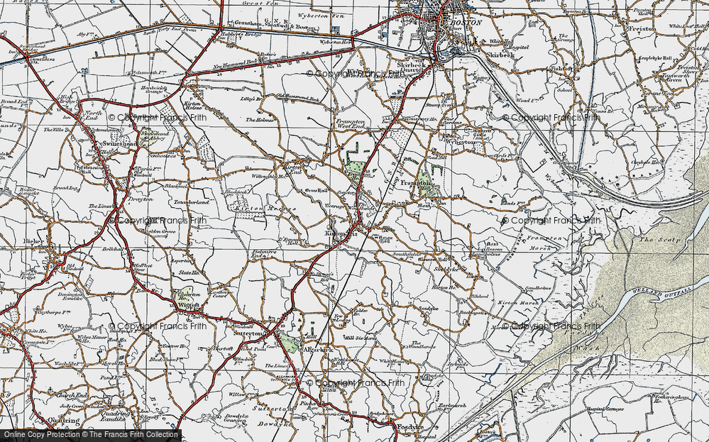 Old Map of Kirton, 1922 in 1922