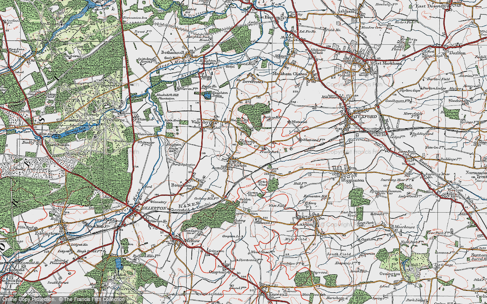 Old Map of Kirton, 1923 in 1923