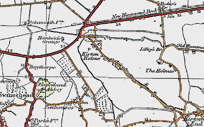 Old map of Kirton Holme in 1922