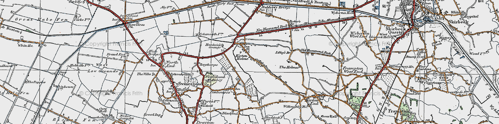 Old map of Kirton Holme in 1922