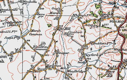 Old map of Kit Hill in 1919