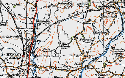 Old map of Kite Green in 1919