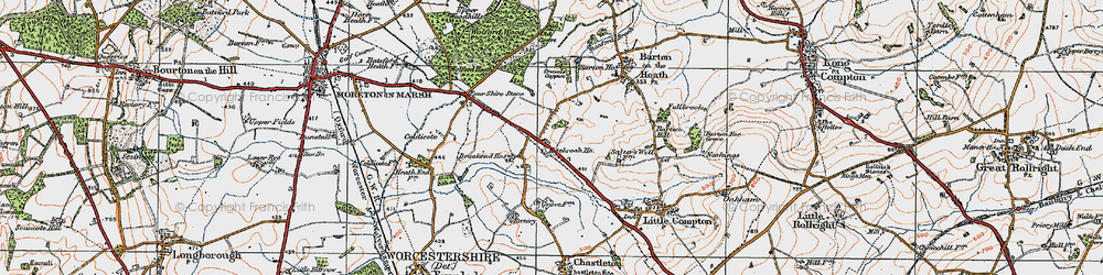Old map of Brookend Ho in 1919