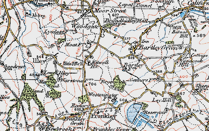 Old map of Kitwell in 1921