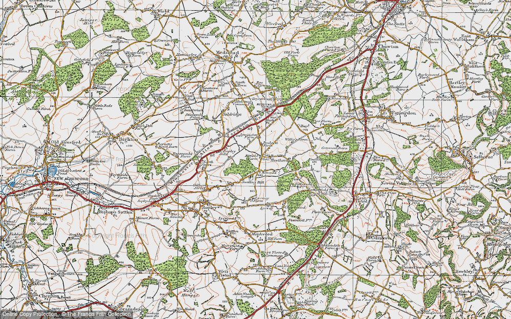 Old Map of Kitwood, 1919 in 1919