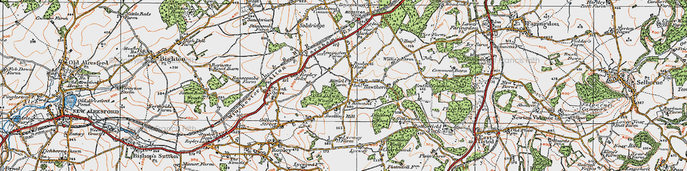 Old map of Kitwood in 1919