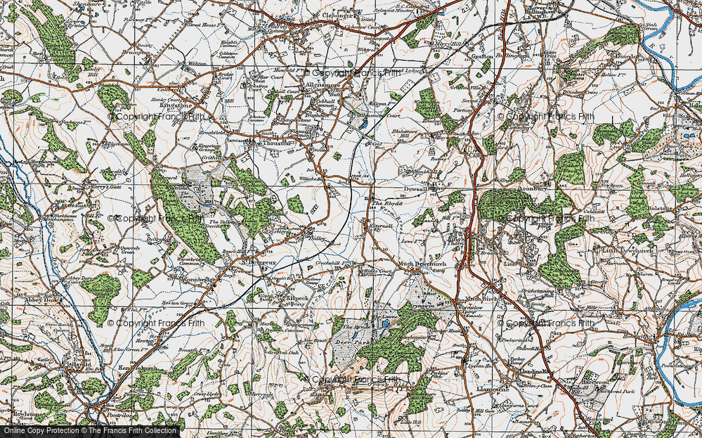 Old Map of Kivernoll, 1919 in 1919