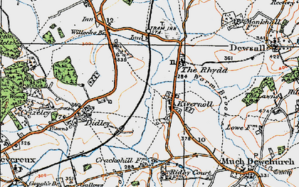 Old map of Kivernoll in 1919
