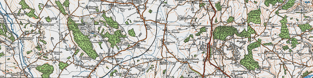 Old map of Kivernoll in 1919